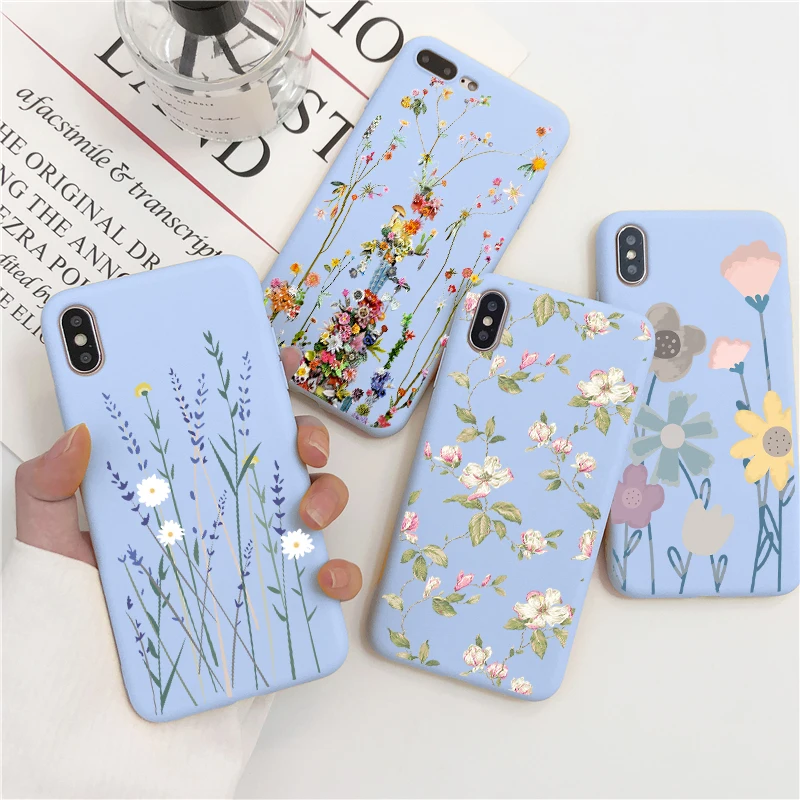 Flowers case for iPhone 11 pro iPhone 12 case iPhone Xs Max case Samsung S10 Cover Samsung S20 Plus Silicone Case Floral case Summer case