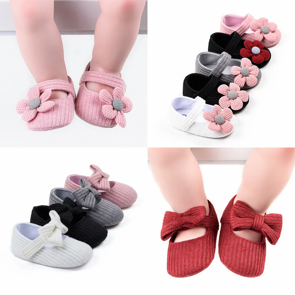 

0-18M Baby Girls Cotton Shoes Retro Spring Autumn Toddlers Prewalkers Cotton Shoes Infant Soft Bottom First Walkers