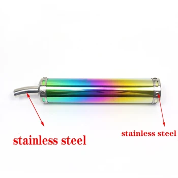 

Universal 60*280 mm aluminum alloy Semi color motorcycle modified exhaust pipe smooth surface Direct mount muffler exhaust pipe