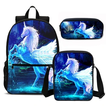 

New 3pcs/set School Bags Children School Backpack For Teenage Boys Girls Schoolbag Fashion Kids Laptop Backpacks Student Mochila