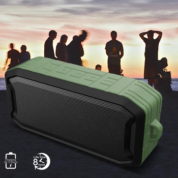 

Wireless Bluetooth Speaker Portable Column Outdoor Waterproof Speaker with FM Radio Support USB AUX TF Stereo Music Box Speakers