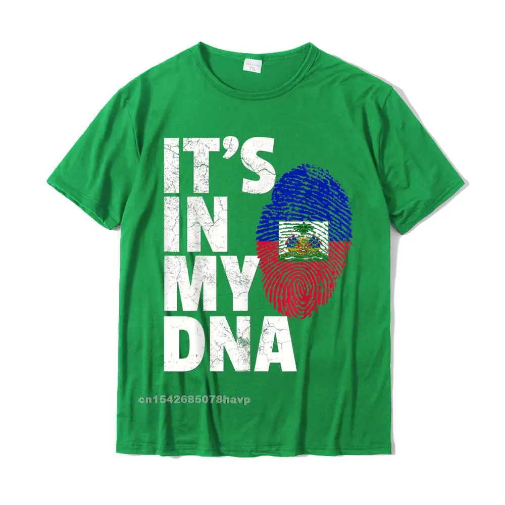 Normal 100% Cotton Top T-shirts for Men Short Sleeve Custom Tees 2021 New Summer Round Collar T Shirts 3D Printed ITS IN MY DNA Haiti Haitian Flag T Shirt Pride Country Gift__2039. green