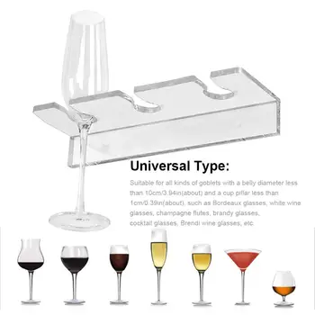 

Clear Acrylic Wine Glass Rack Under Cabinet Stemware Wine Goblet Holder Kitchen Glasses Storage for Holds 3 Wine Glasses