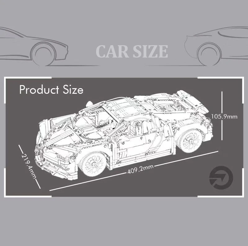 1:10 Bugattied гоночный автомобиль сборка город техника строительные блоки моделирование модель мини кирпичи развивающие игрушки для детей