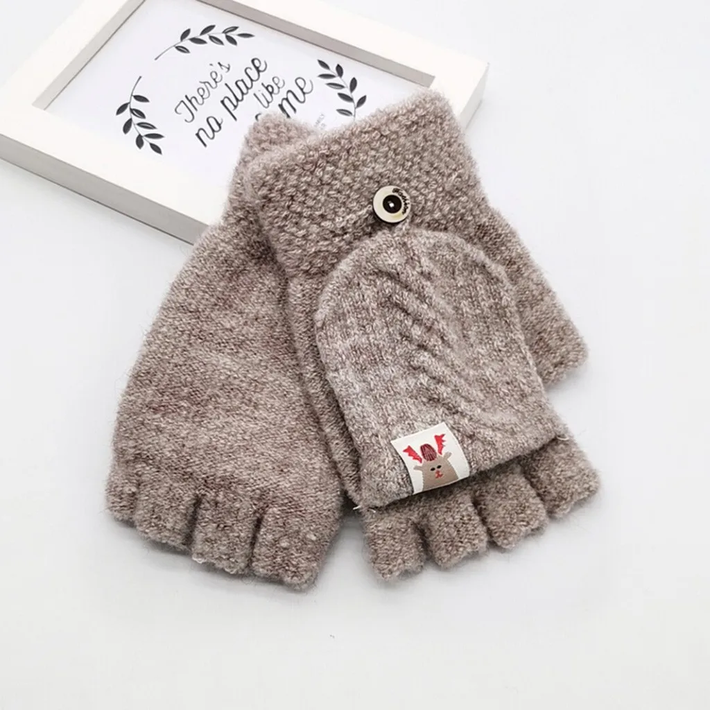 Варежки для новорожденных, без пальцев, Детские Зимние теплые вязаные флисовые варежки, перчатки Gant Enfant перчатка для режущихся зубов