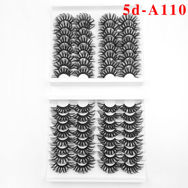 32 pairs 27mm Lashes Mink Eyelashes artificial Mink Hair Fluffy Messy Soft Natural Lashes Makeup 3d Mink Lashes
