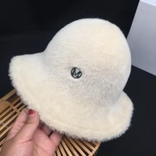 Новая зимняя плюшевая Рыбацкая шляпа женская модная теплая Милая шляпа Джокер снижение возраста ИМИТИРОВАННАЯ шерсть норки ins Джокер таз ведро шляпы