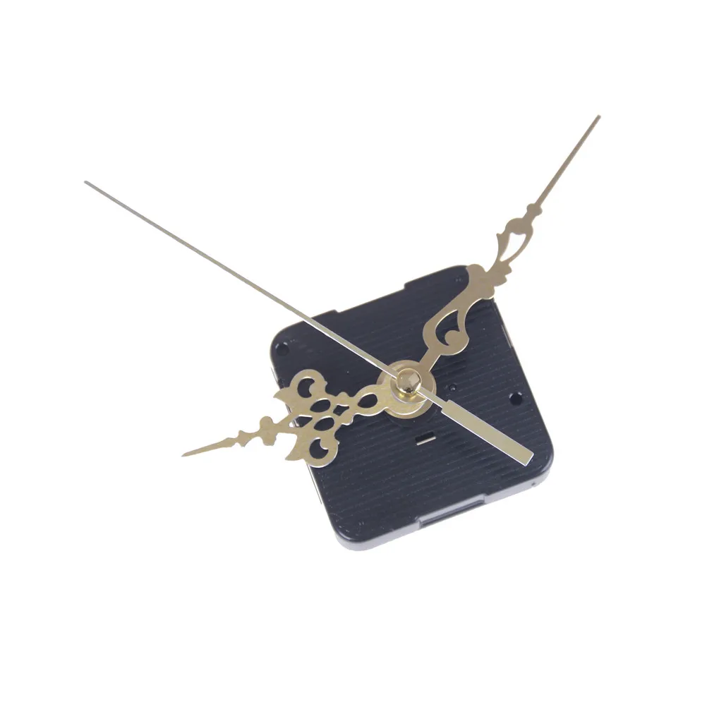 1Set Quartz Clock Movement Mechanism Hands Wall Repair Tool Parts Silent Kit Set DIY Gold Pointer