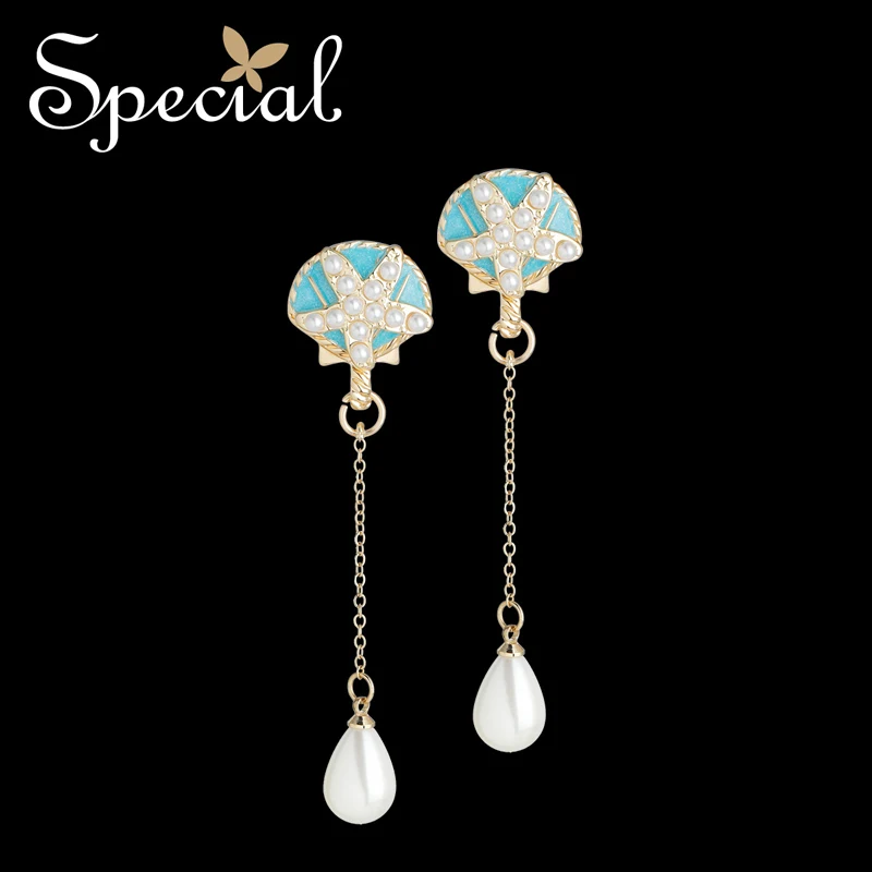 Специальная Новая мода eurueral sterling 925 needle океан searies плоские кожаные серьги для женщин, S2497E