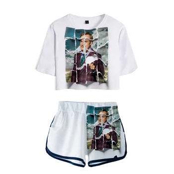 

Better Call Saul 3D Custom Printed Tracksuit Women Two Piece Set Short Sleeve Crop Top+Shorts Sexy Streetwear Clothes For Summer