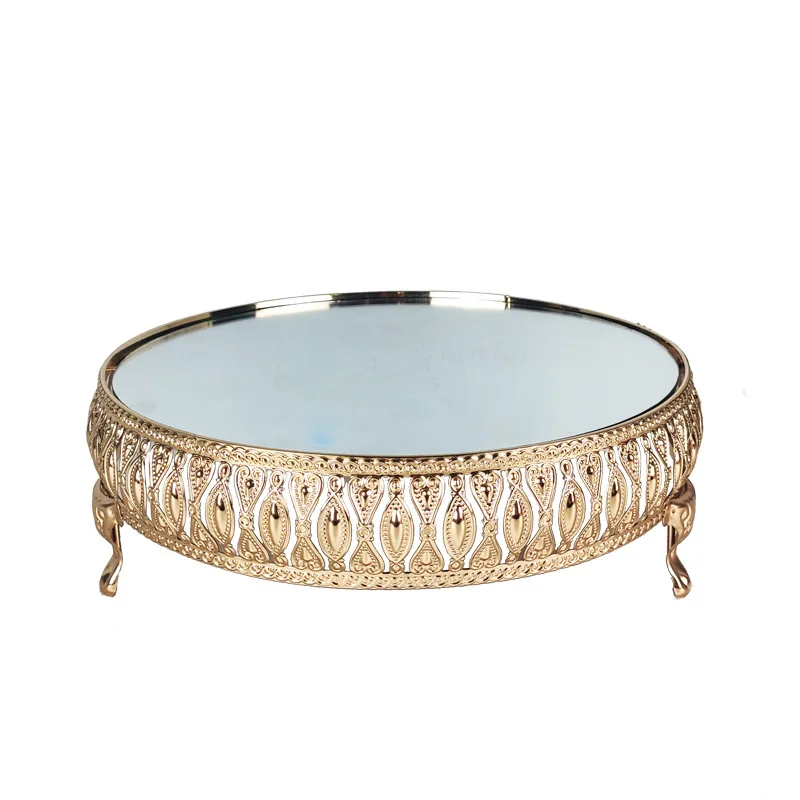 8"10" 12" 14" Metal wedding cake stand decoration party mirror tray metal dessert decoration cupcakes