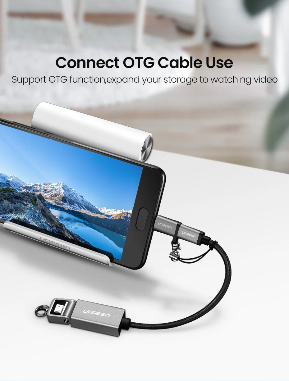 Ugreen USB адаптер USB C на Micro USB OTG Тип Кабеля C конвертер для Macbook samsung Galaxy S8 S9 huawei p20 pro p10 OTG адаптер