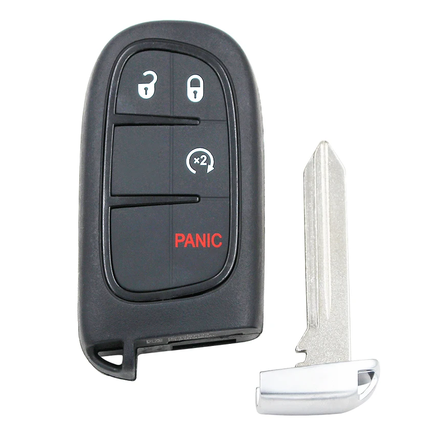 4 кнопки Smart Remote Car Key Shell чехол Корпус для Jeep Cherokee 2014 2018 RAM 1500 2500 3500 2013 2017 FCC ID: GQ4