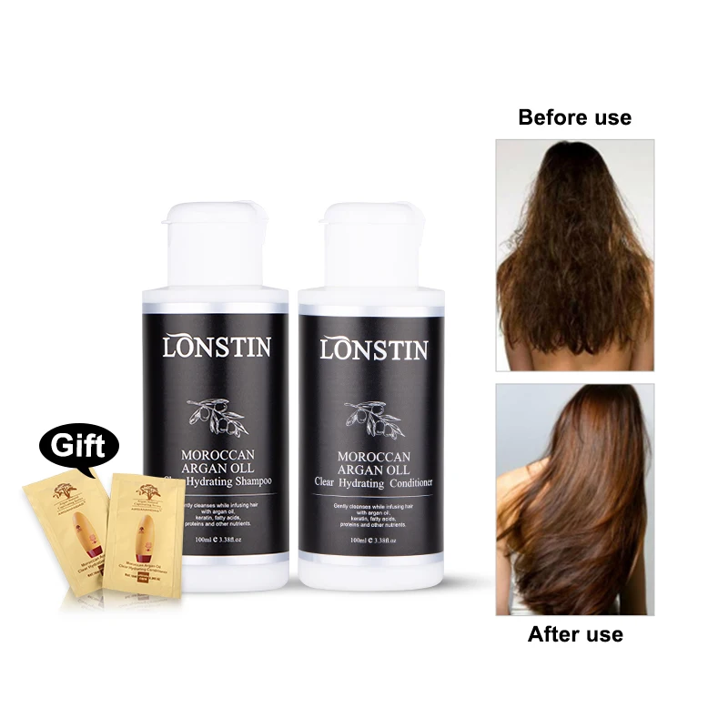 100ML Professional Hair Care Natural Shampoo And Conditioner Free Sulfate Moroccan Argan Oil Hair Treatment Smoothing and Shine 100ML Professional Hair Care Natural Shampoo And Conditioner Free Sulfate Moroccan Argan Oil Hair Treatment Smoothing and Shine