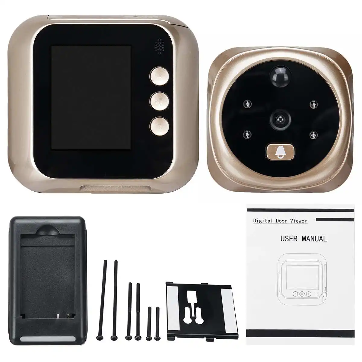 LCD TFT Wireless Doorbell Smart Household Door Viewers Anti-burglary Visual Doorbell Viewer Door Eye Digital Home Security