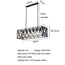  6 Heads Industrial Chandelier Retro Loft Bar Restaurant Shop Internet Cafe Light Clothing Store Pendant Lamp Ceiling Lamp 