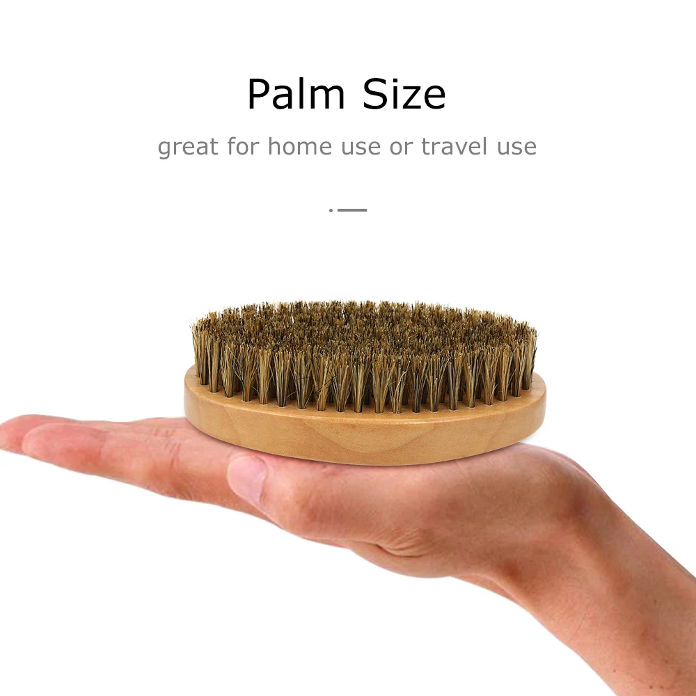Cheap Chance of  Men's Beard Brush with Wooden Handle Firm Bristles for Taming & Softening Facial Hair Skin Care & B