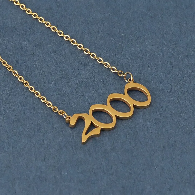 Год рождения Цепочки и ожерелья персонализированные старой английский номер особенный день 1991 1992 1993 1994 1995 1996 1997 1999 2000 подарок на день рождения