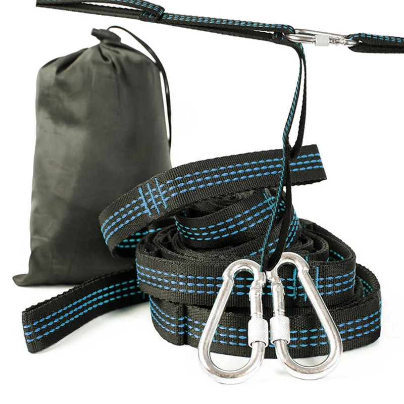 2pcs Super Strong Hammock Straps with Carabiners Buckles Camping Hiking