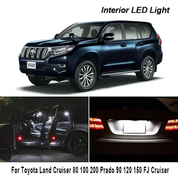 

100% White No Error LED Lamp Interior Map Roof Reading light Kit For Toyota Land Cruiser 80 100 200 Prado 90 120 150 FJ Cruiser