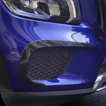 

for Mercedes-Benz GLB-Class X247 2019 2020 (Not fit AMG) ABS Carbon Fiber Front Side Grille Outer Decorative Strip Cover Trim