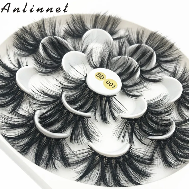

1/7 pairsof 25mm false eyelashes mink eyelashes makeup eyelashes natural thick and soft eyelashes women's eyelash extension tool