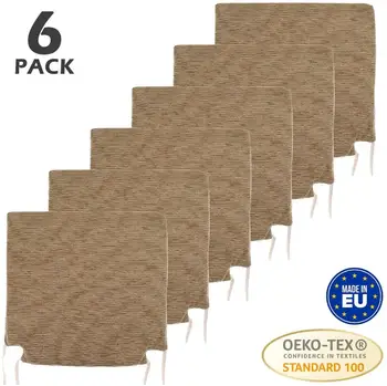 

Casahorra pack of 6 seat cushion and foam chair fantasy 40x40cm, removable zipper, comfortable, durable, easy