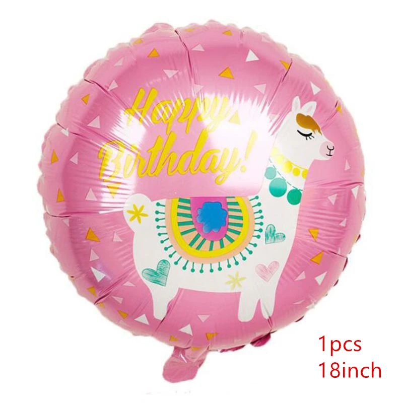 Balloons 1pcs 12 компл. Мультфильм лама Альпака кекс обертка Топпер коробка конфет Дети День рождения принадлежности Свадебные принадлежности - Цвет: Balloons 1pcs