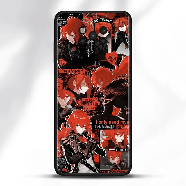 Case For Poco X3 NFC M3 Pro M3 F3 F1 Capa for Mi Note 10 Pro Lite Caso For Xiaomi CC9 Pro A3 A2 Lite Genshin Impact Anime B12