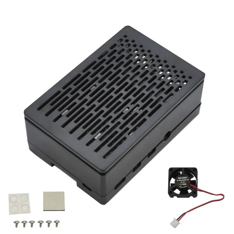ABS защитный чехол Корпус с/без вентилятора охлаждения для Raspberry Pi 4B D08B