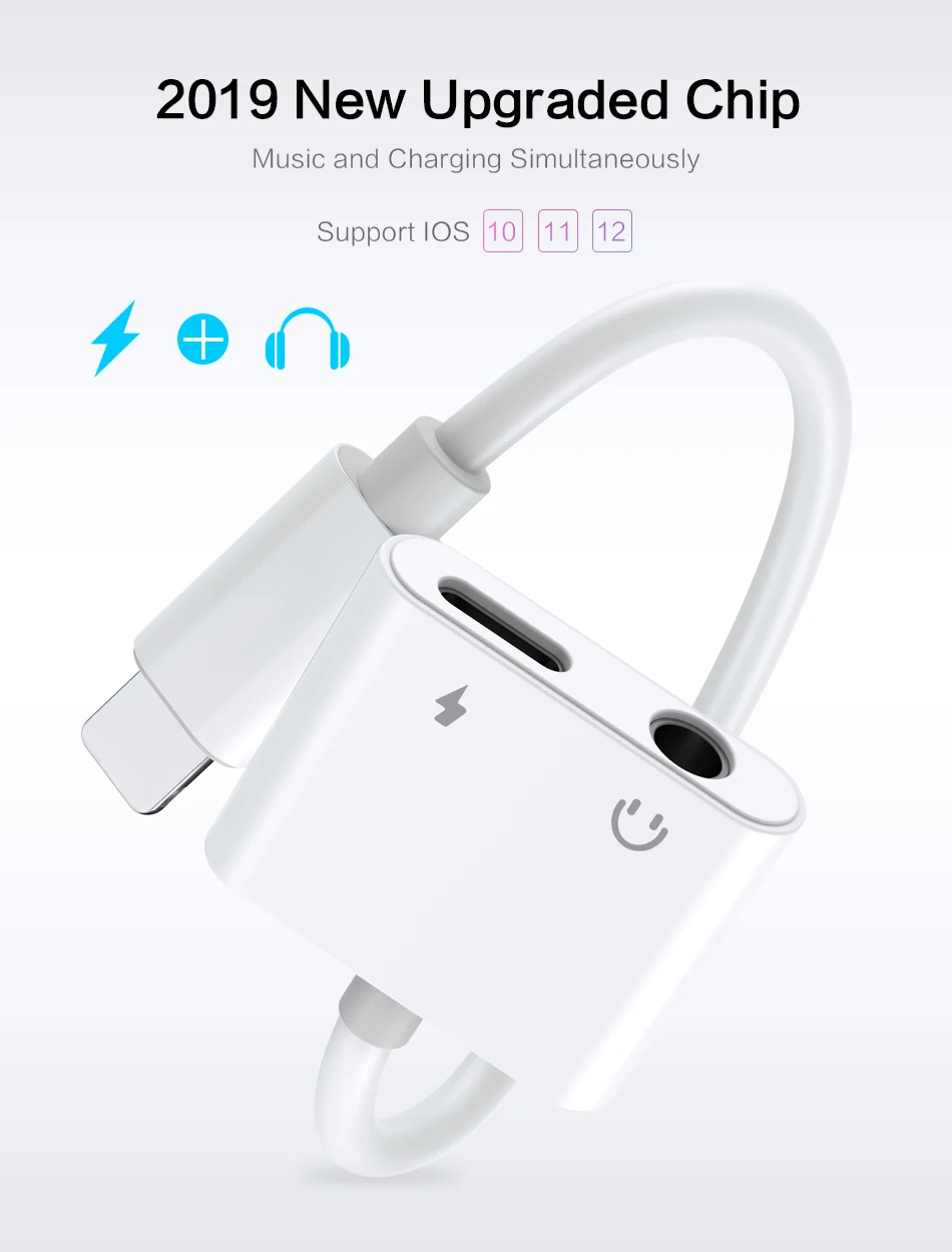 Зарядка для телефона 8 pin To 3,5 мм Jack наушники Аудио 2 в 1 для iphone X XS Max XR 7 8 Plus 3,5 AUX Lighting Plug зарядный адаптер