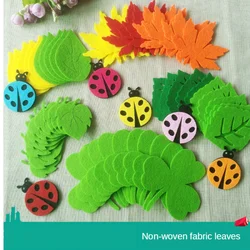 T-N Leaves Handmade Felt Pad Non Woven Green Tree Patch Kindergarten School Wall Decoration Kids Party DIY Crafts Accessories