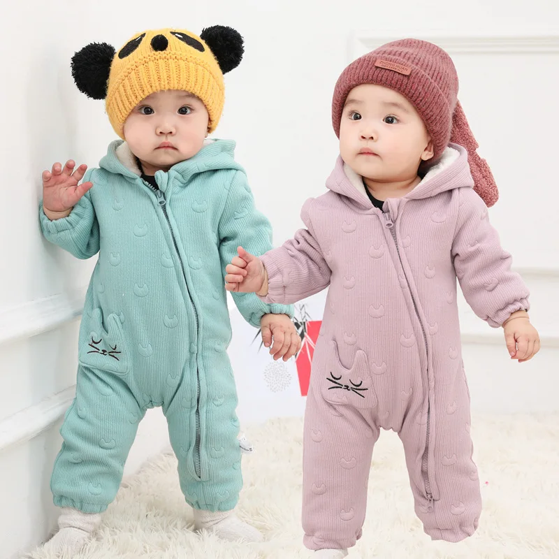 

Baby Clothes Cartoon Baby Onesie Autumn And Winter Brushed And Thick out Clothes