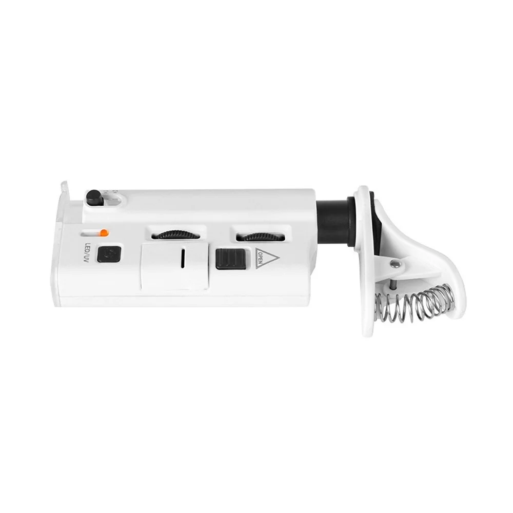 Cold-warm Light LED Cell Phone Microscope Universal Clip-type Microscope Magnifier LED/UV Lamp 60-100X Magnifiers