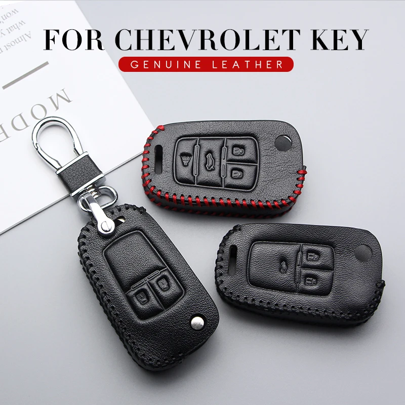 Кожаный чехол для автомобильного ключа брелка Chevrolet Cruze Aveo T300 Captiva Onix Sail malibu Trax Buick