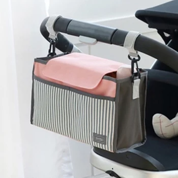 

Baby Stroller Organizer Bag Car Basket Hanging Storage Bag For Pram Mummy Bag Convenient Multifunctional Stroller Accessories
