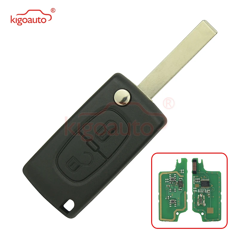 CE0536 флип дистанционный ключ 2 кнопки HU83 434 МГц для Peugeot 107 207 307 407 kigoauto | Автомобили и