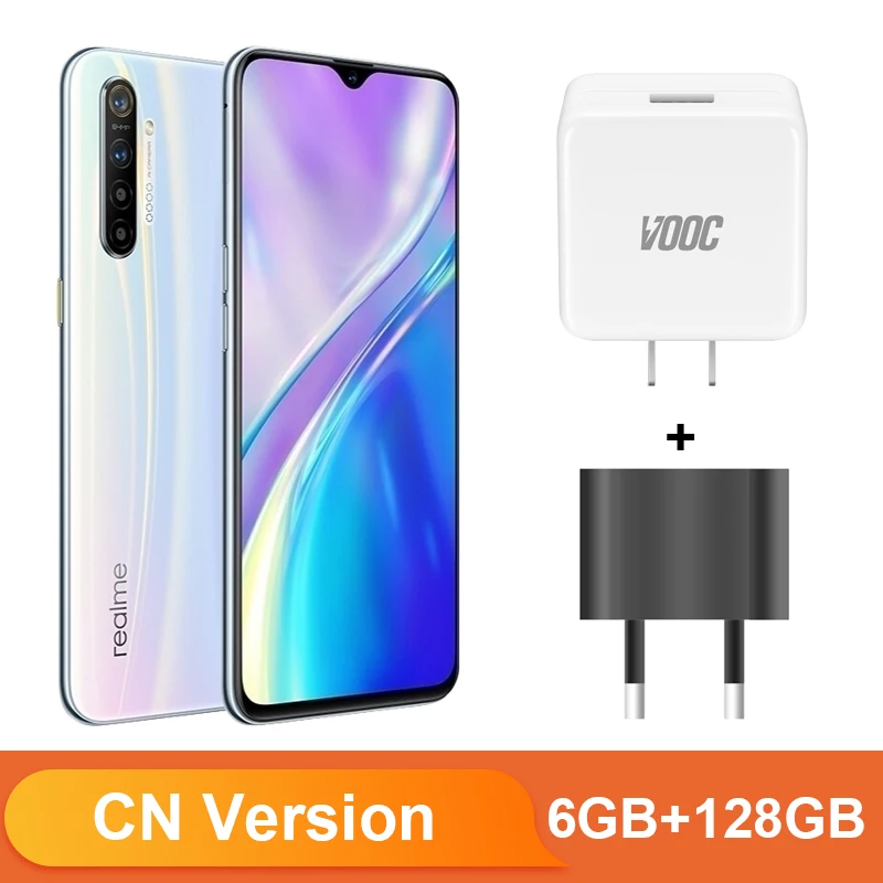 Глобальная версия CN версия realme X2 X 2 Мобильный телефон Snapdragon 730G 64MP Quad камера 6,4 ''телефон nfc VOOC 30W FastCharger - Цвет: CN 8GB 128GB White