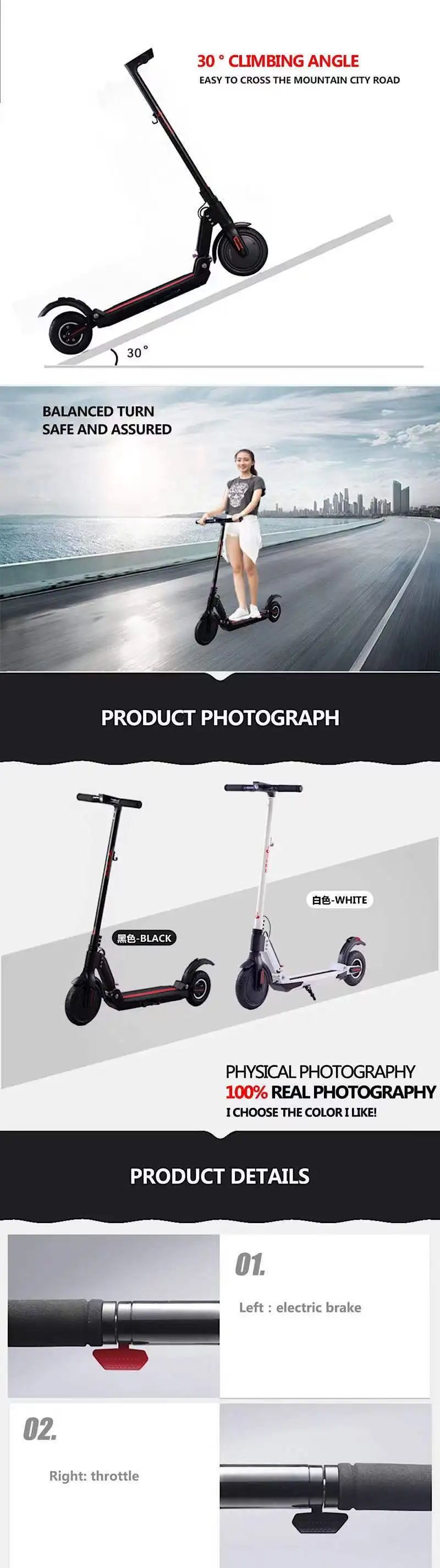 Электрический скутер m365e велосипед patinete eletricomonopattino elettrico