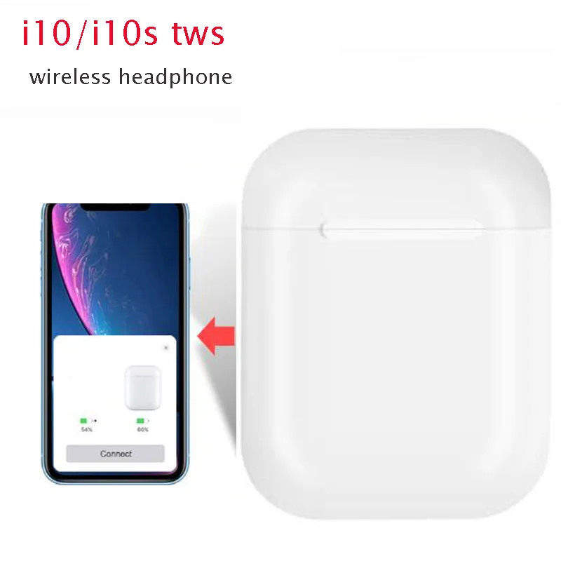 

New I10 TWS bluetooth sports wireless binaural touch stereo with charging bin with wireless charging earphone function