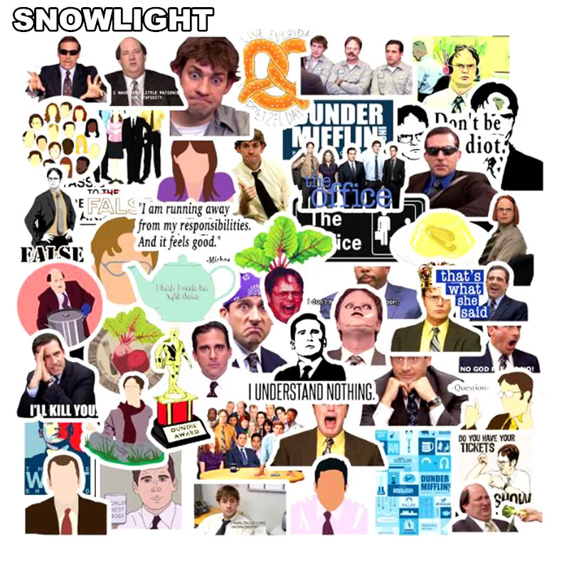 10/30/50 Pcs/pack Funny Tv Show  Office  Waterproof Sticker Toy Luggage Sticker Motorcycle And Luggage Notebook Toy Diy Sticker