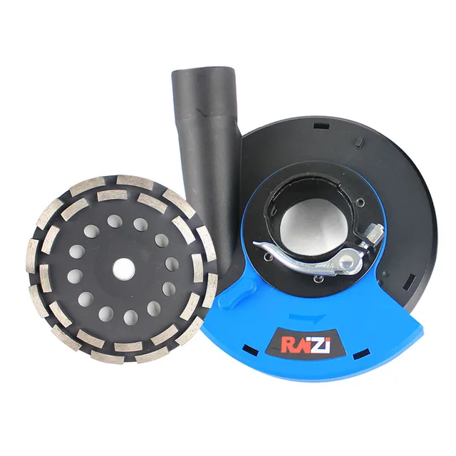 Raizi 4.5/5/7 Inch Angle Grinder Dust Shroud Cover Tool Kit With Grinding Disc Diamond Cup Wheel For Concrete 7 inch 180mm