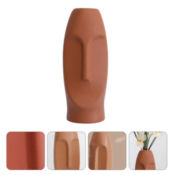 

1PC Art Face Vase Creative Face Vase Light Luxury Vase Flower Arrangement Ware Ceramic Vase Ornament for Office Dorm Room