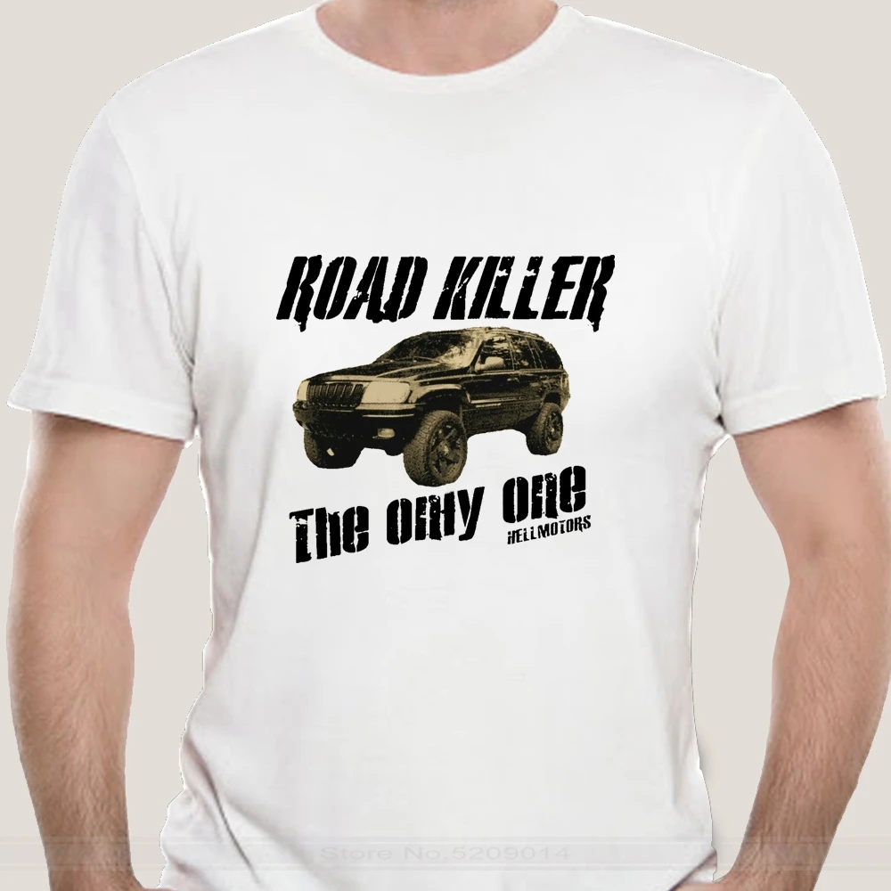 Футболка Road Killer Grand Cherokee wj Винтажная футболка с песком V8 Cruiser US автомобиль
