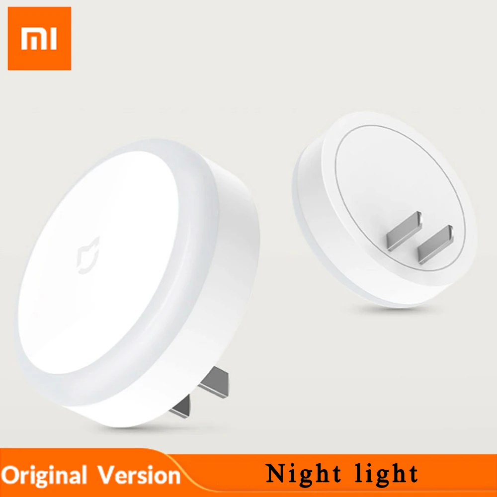 Новейшая Ночная лампа Xiaomi Mijia индукционный светильник с вилкой