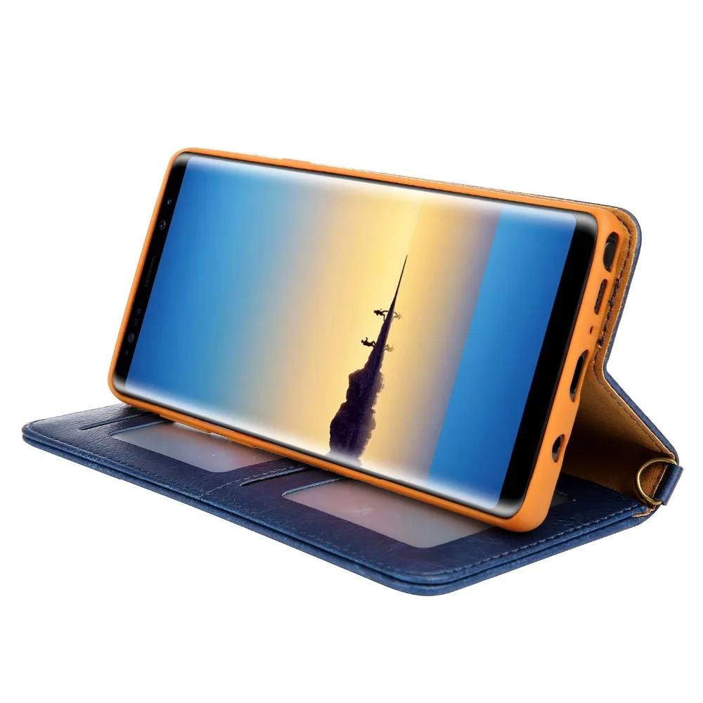 Кожаный чехол книжка с магнитной подставкой и отделением для кредитных