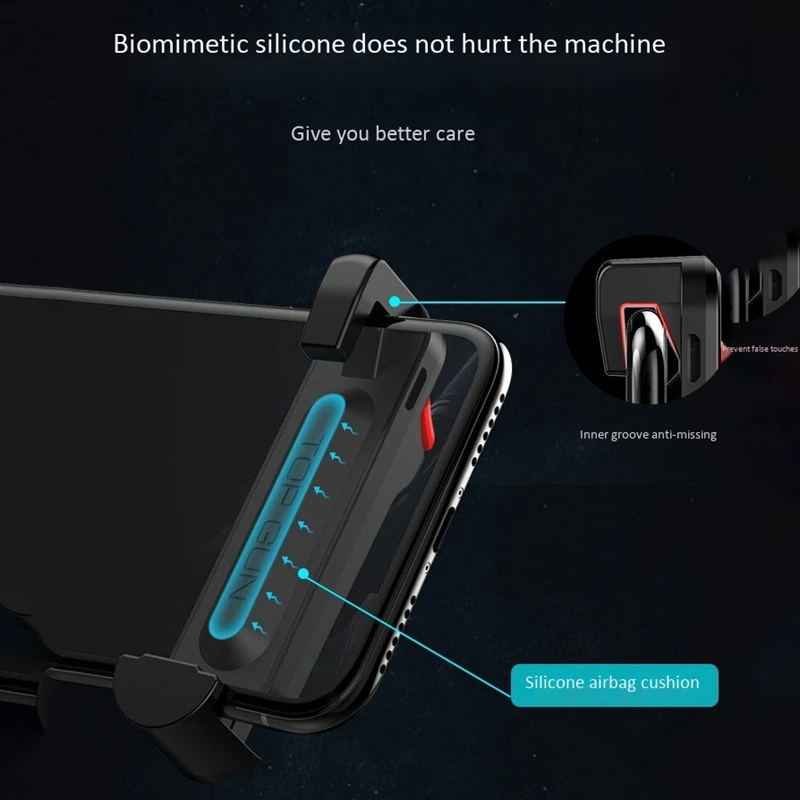  for Pubg Mobile Game Trigger Mobile Gamepad Controller for Android/IPHONE(Red Black)