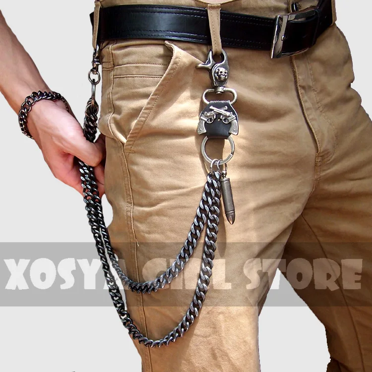 Fashion Punk Hip-hop Trendy Belt Waist Chain Multilayer Male Wallet Chain  Pants Chain Men Jeans Punk Black Metal Pants Chains - Key Chains -  AliExpress