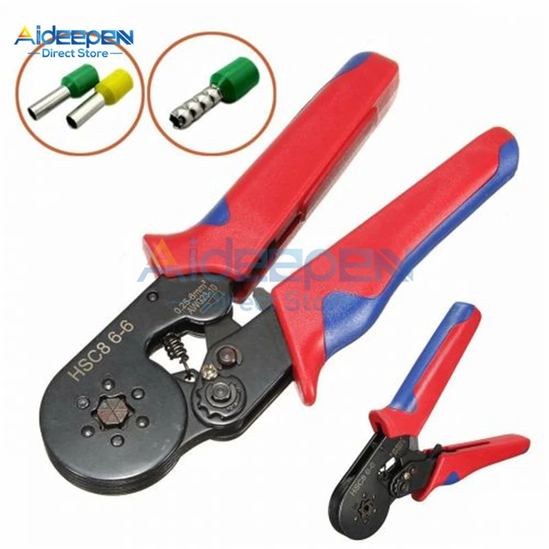 Tubular Terminal Crimping Tools Electrical Pliers HSC8 6-4 6-6 0.25-6mm2 Self-adjusting High Precision Clamp | Инструменты