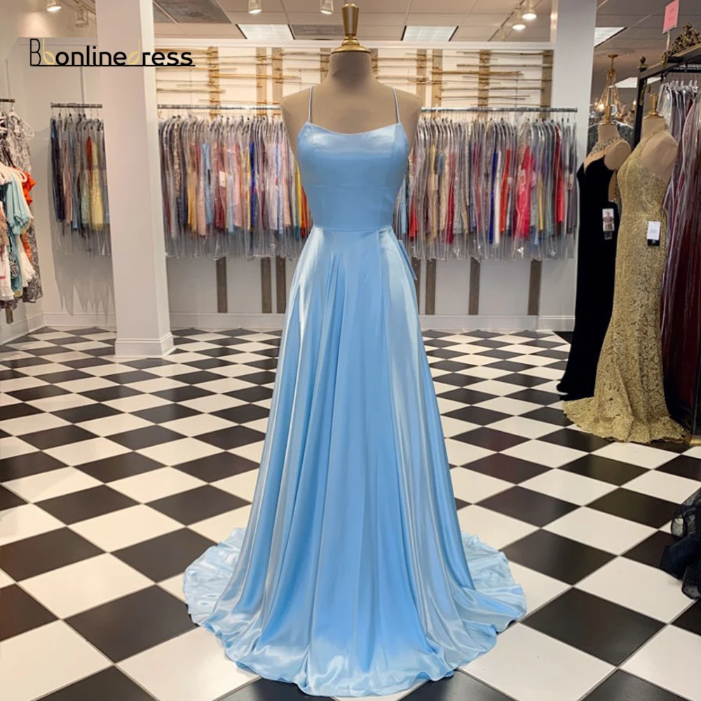 sky blue prom dresses